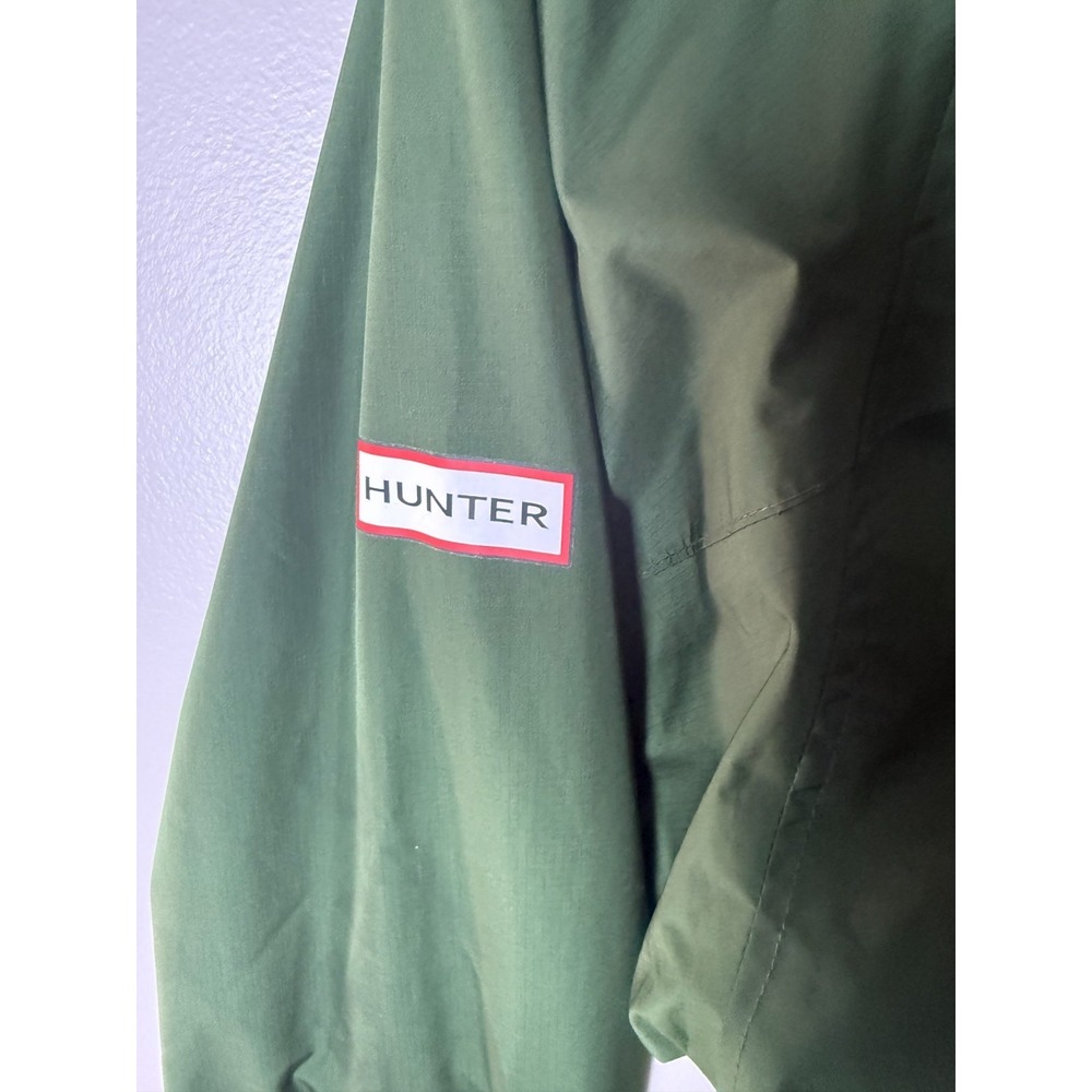 Hunter Jacket Hooded Anorak Pullover Rain Windbreaker Coat Womens S Green - Picture 2 of 6